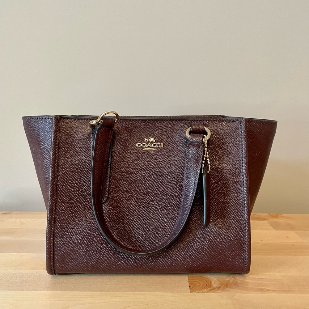 Coach Crosby Carryall 21 Crossgrain Leather in Oxblood NWOT